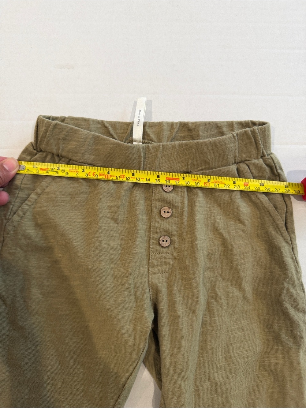 Rylee + Cru Olive Green Pull-On Pants with Faux Buttons - Picture 9 of 10